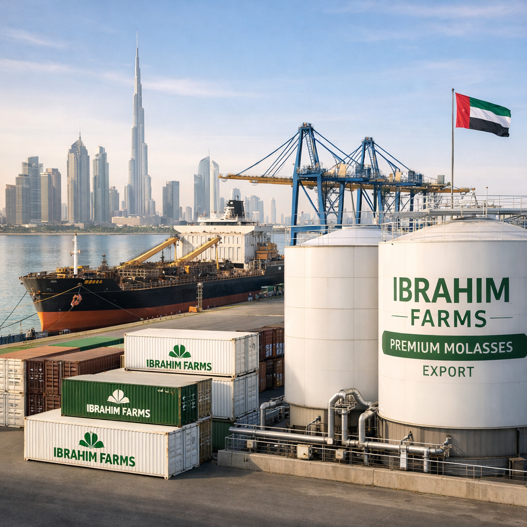 ibrahim farms molasses export dubai